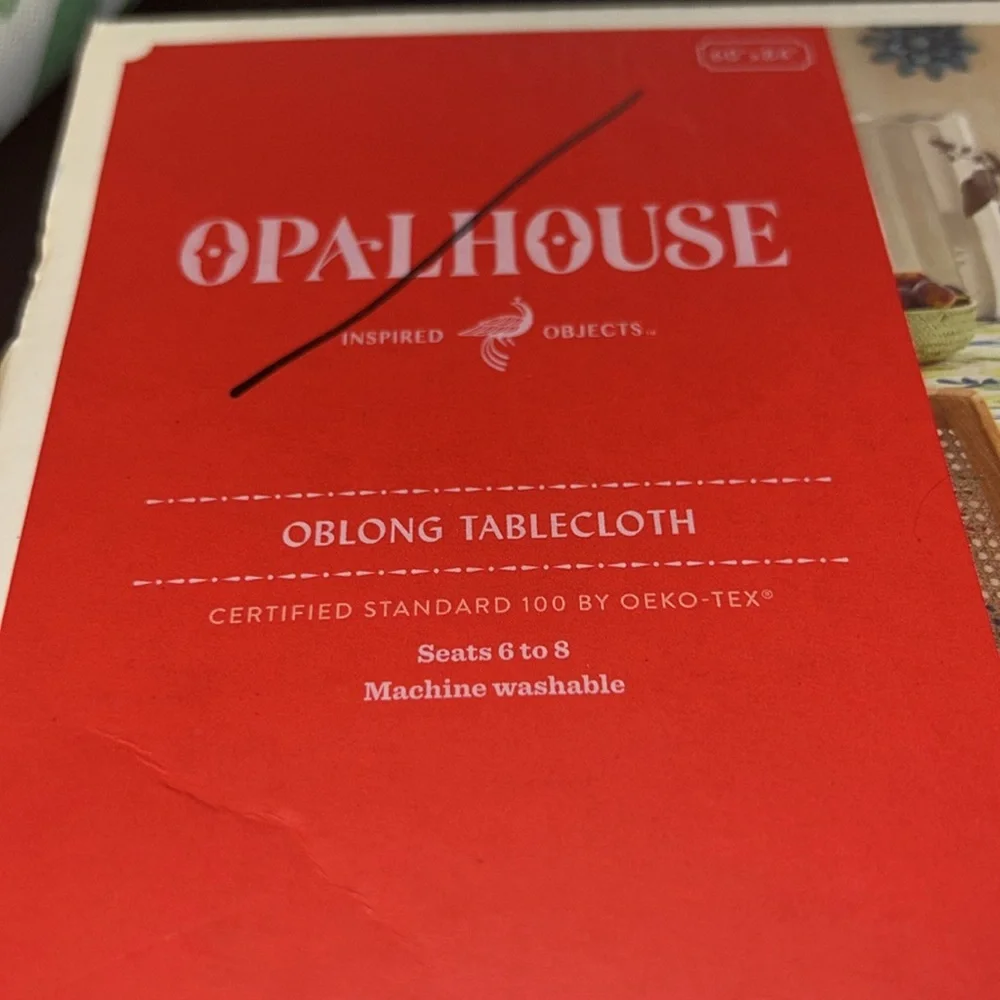 NWT Opalhouse Floral Tablecloth with Multicolor Design
